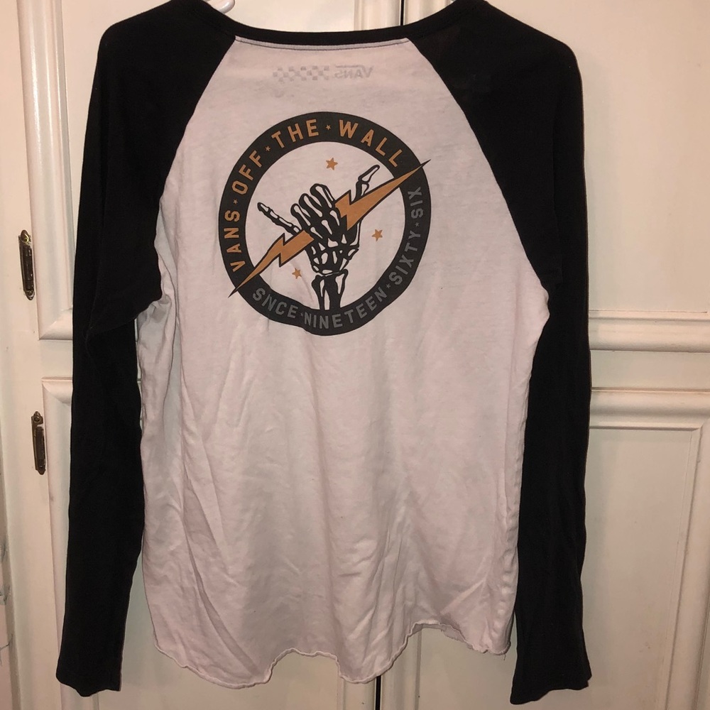 Vans skeleton hand baseball ringer tee